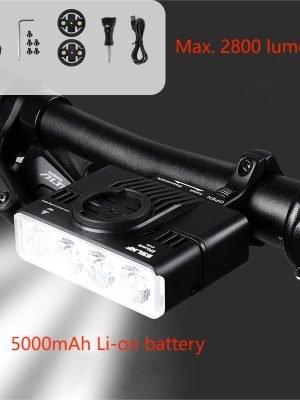 Bike head light adapts Garmin bike computer