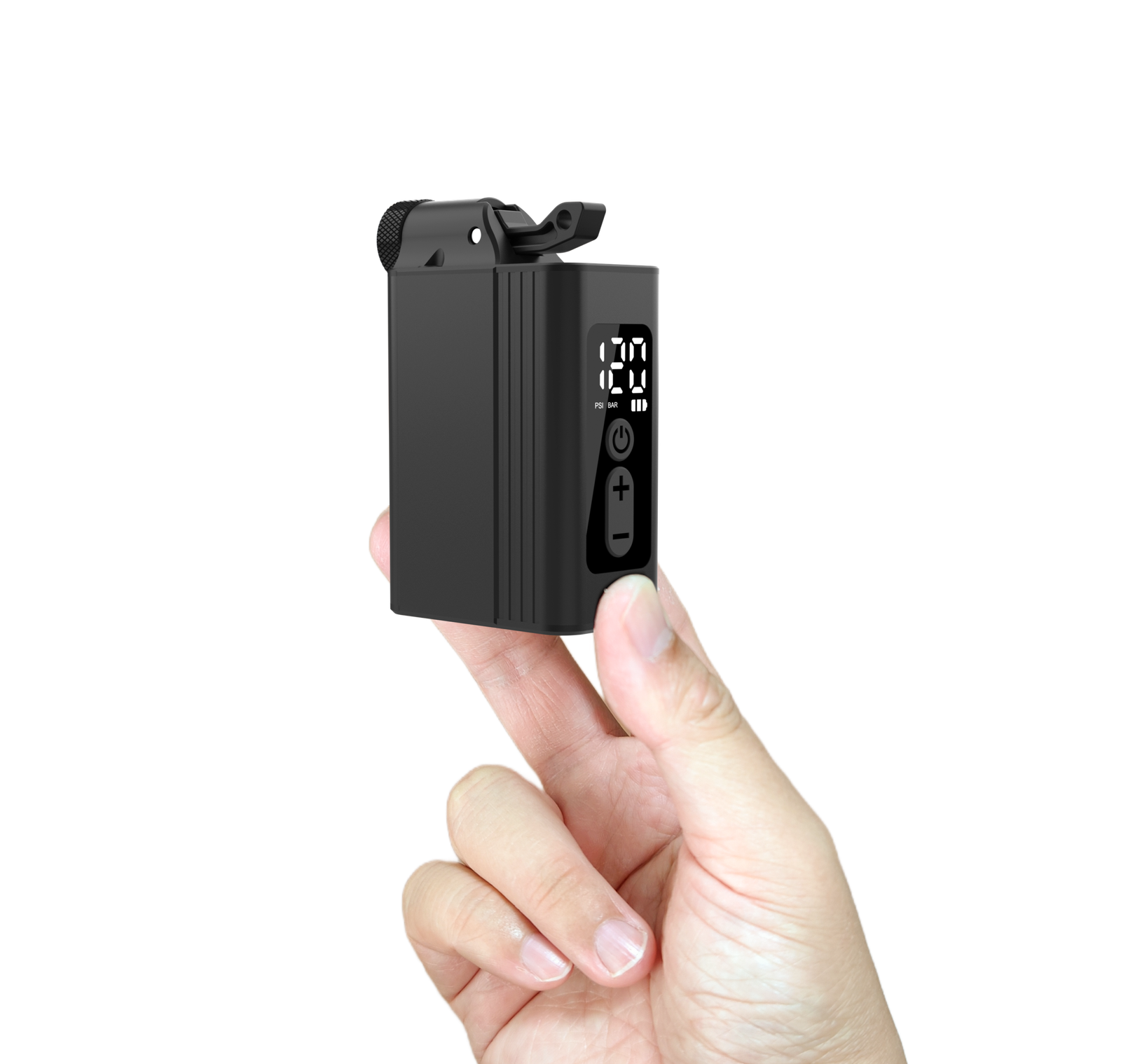 E3B-MINI-G All-Valve Electric Mini Pump hand size reference