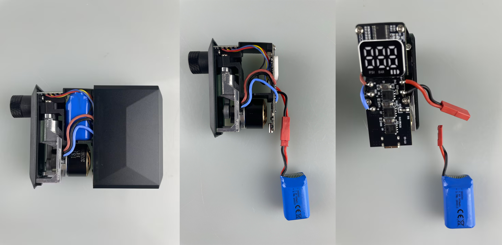 E6B Removable-Battery All-Valve Electric Mini Pump color variants