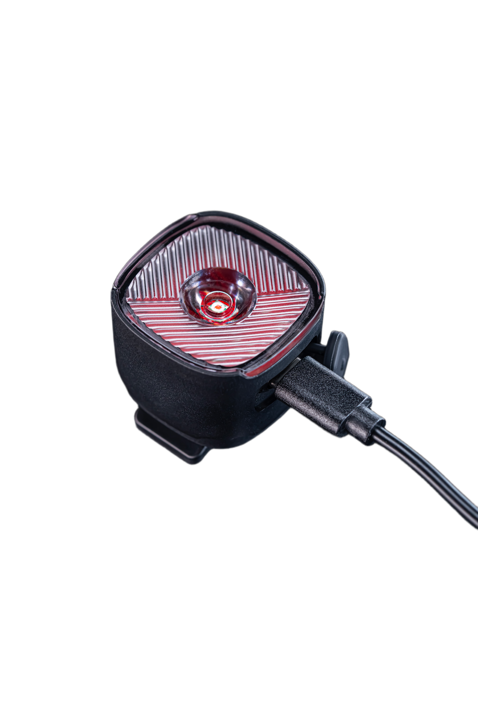 K01S red LED bicycle rear light close-up