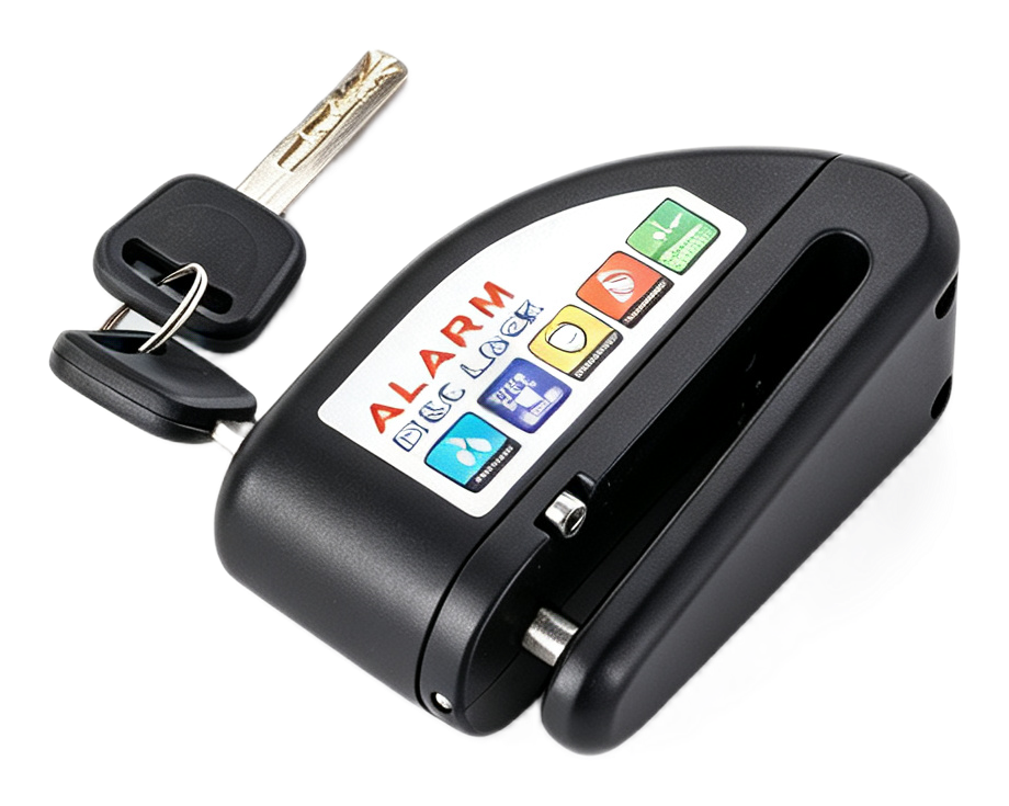 107 alarm disc brake lock with key, aluminium body