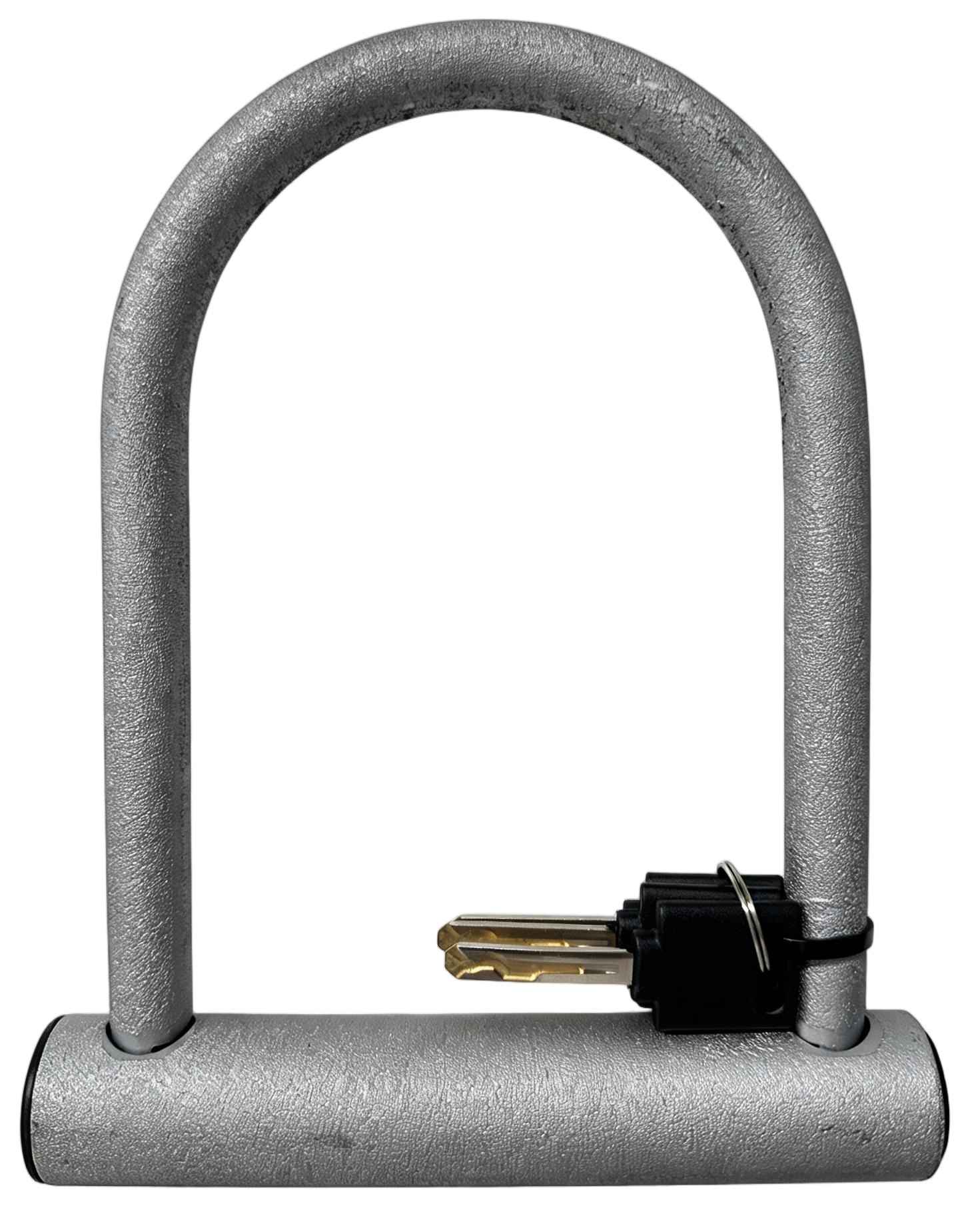 610 reinforced U-lock lock body without silicone coating, showing steel-grit shackle surface