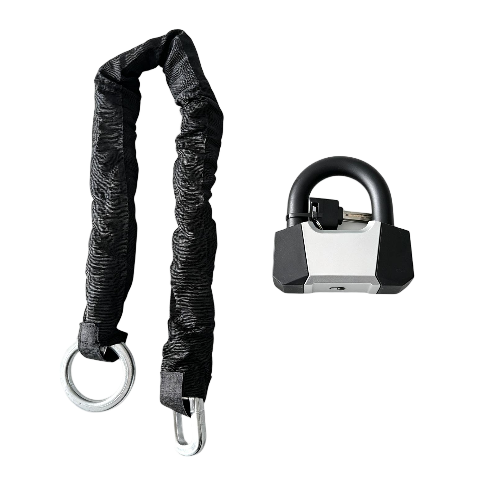 660 U-lock and chain set, chain and U-lock shown separately