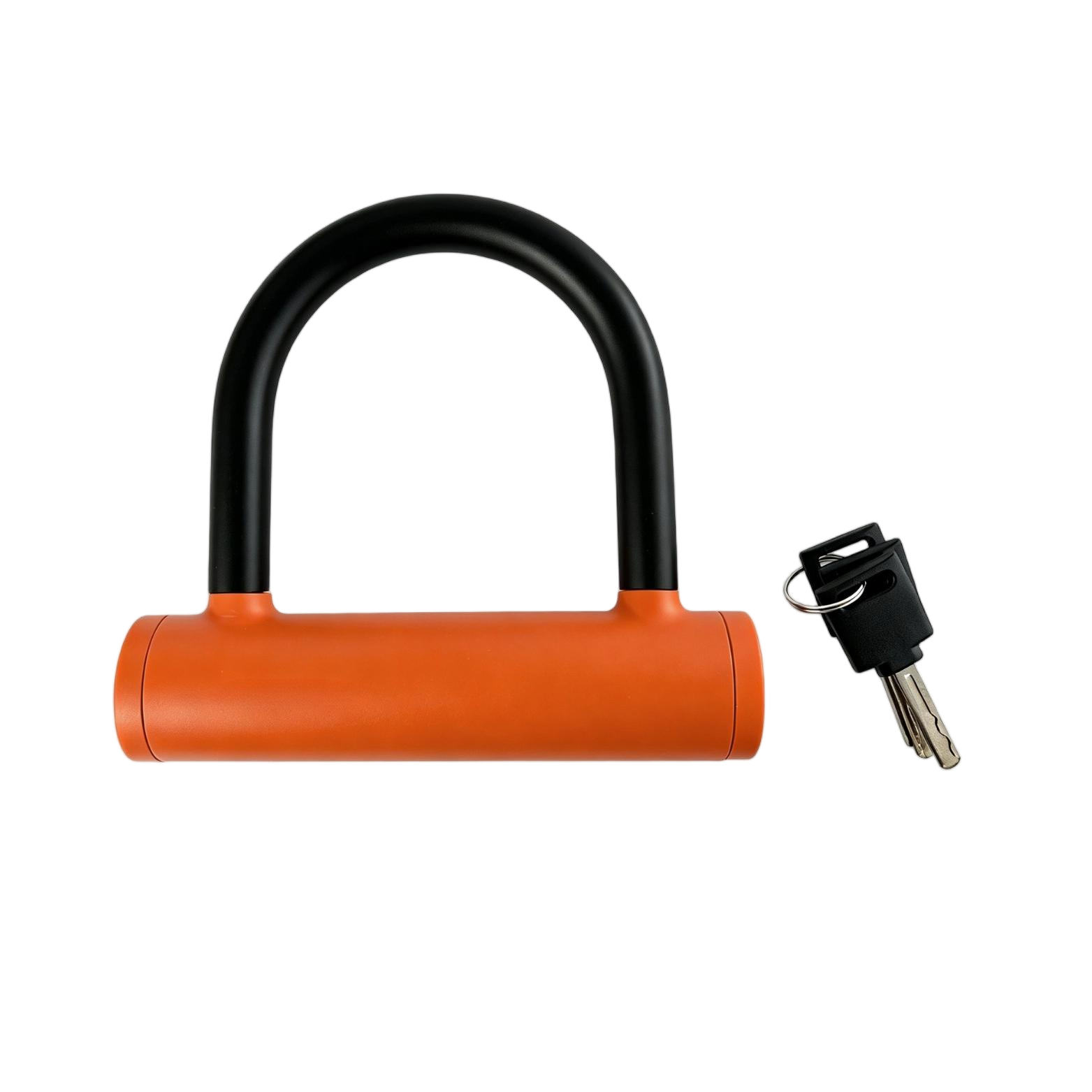 669 bicycle U-lock with brass key, side view