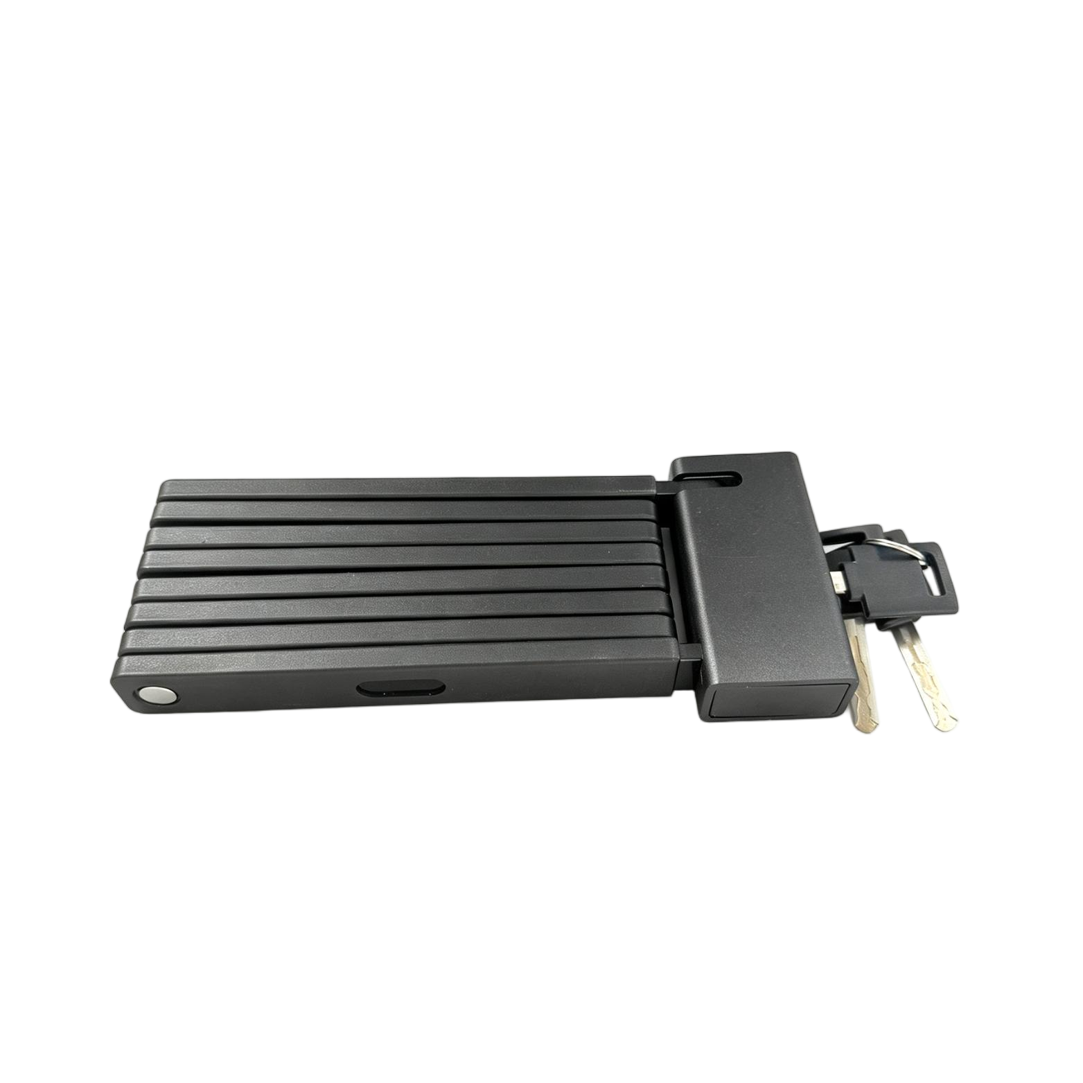 828 folding bicycle lock 120 cm, side view of folded plates