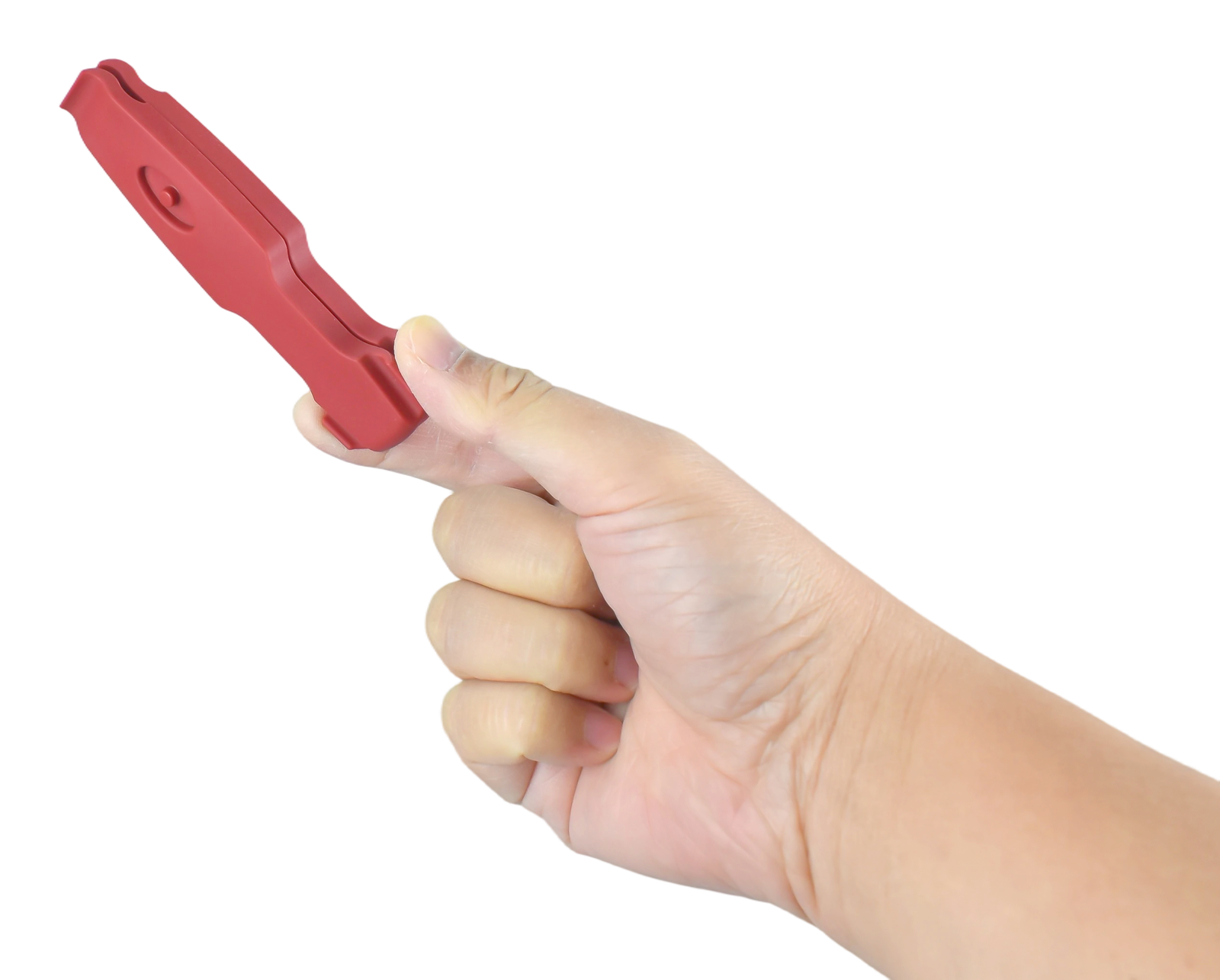 Red tyre lever grip demonstration, second angle