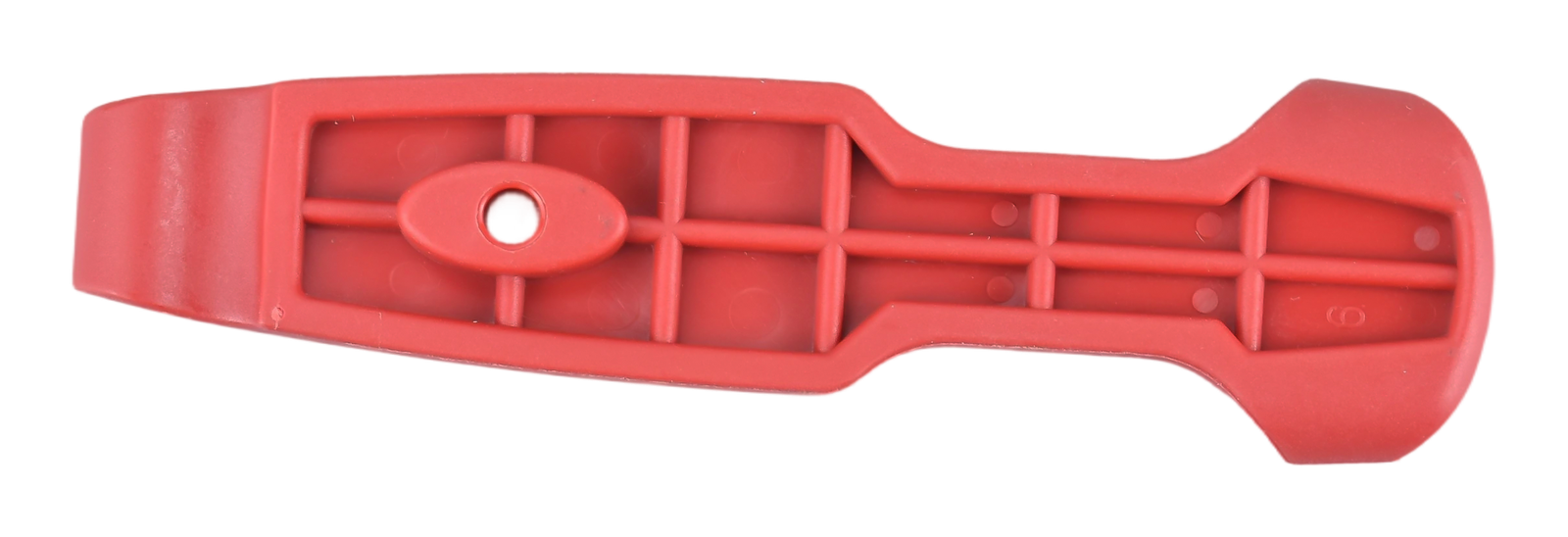 Red tyre lever side profile showing the lever curve