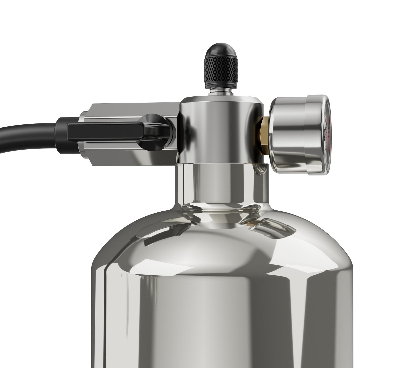 TB304-V5-G air tank top assembly detail with pressure gauge